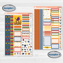 Summer or Autumn Bird Kit | Weekly Sticker Kit for Vertical Planners like Erin Condren | Whimsical Birds | KIT-401-A
