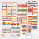 Summer or Autumn Bird Kit | Weekly Add-On Labels Planner Kit Stickers | Whimsical Birds | KIT-401-C
