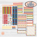 Summer or Autumn Bird Kit | 7x9 Compact Vertical Planner Kit Stickers | Whimsical Birds | KIT-401-H