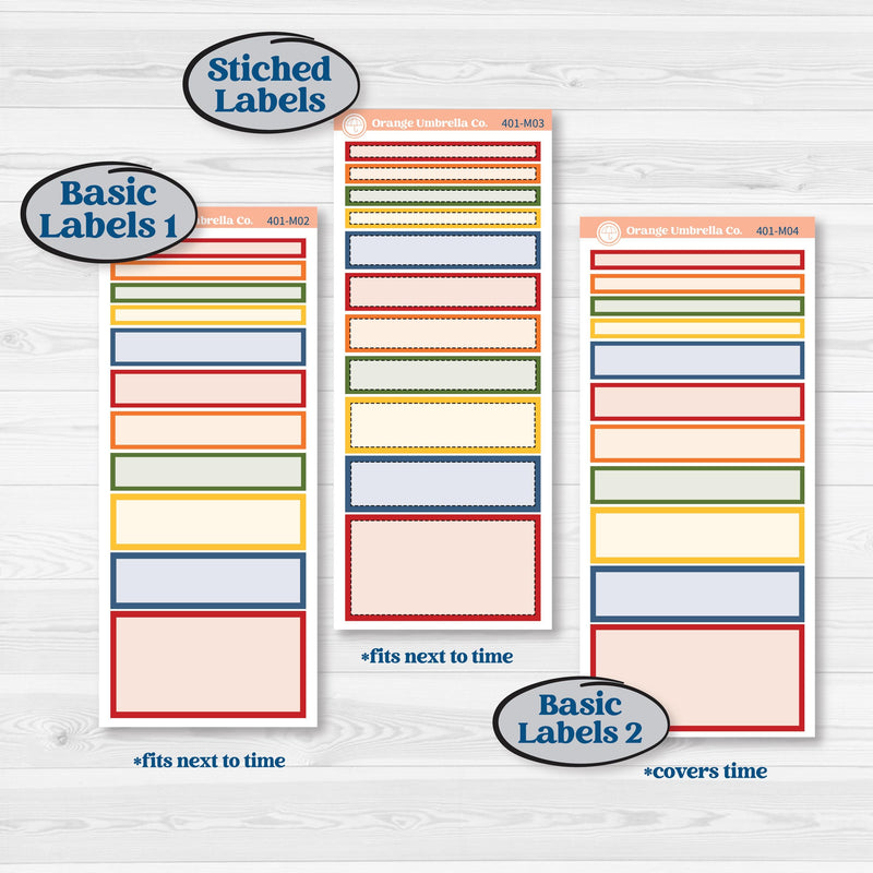 Summer or Autumn Bird Kit | 7x9 Erin Condren Daily Duo Planner Kit Stickers | Whimsical Birds | KIT-401-M