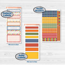 Summer or Autumn Bird Kit | 7x9 Erin Condren Daily Duo Planner Kit Stickers | Whimsical Birds | KIT-401-M