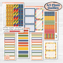 Summer or Autumn Bird Kit | A5 Plum Daily Planner Kit Stickers | Whimsical Birds | KIT-401-N