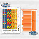 Summer or Autumn Bird Kit | 7x9 Plum Daily Planner Kit Stickers | Whimsical Birds | KIT-401-P