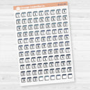 Calendar Date Dots | Font Monthly Planner Stickers | F17 Clear Matte | B-231-CM