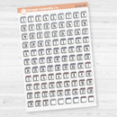 Calendar Date Dots | Font Monthly Planner Stickers | F17 Clear Matte | B-231-CM