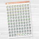 Calendar Date Dots | Font Monthly Planner Stickers | F17 Clear Matte | B-231-CM