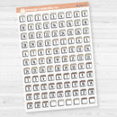 Calendar Date Dots | Font Monthly Planner Stickers | F17 Clear Matte | B-231-CM
