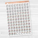 Calendar Date Dots | Font Monthly Planner Stickers | F17 Clear Matte | B-231-CM