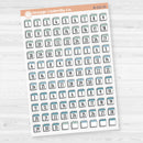 Calendar Date Dots | Font Monthly Planner Stickers | F17 Clear Matte | B-231-CM
