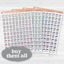 Calendar Date Dots | Font Monthly Planner Stickers | F17 Clear Matte | B-231-CM