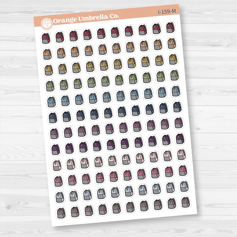Backpack Icon Stickers | School Planner Stickers | I-159