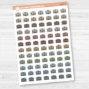 School Building Icon Stickers | Back to School Planner Stickers | I-075