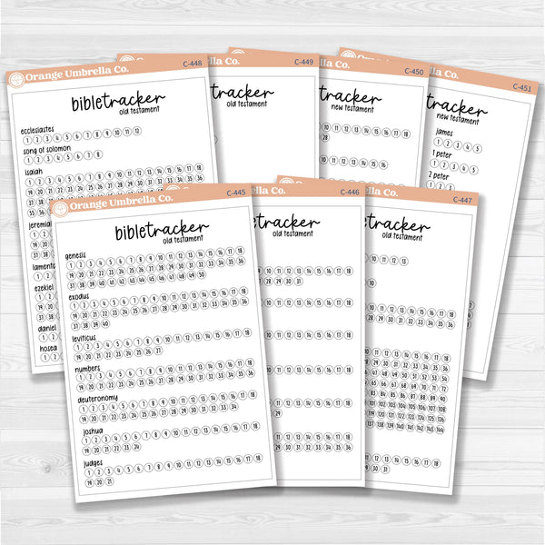 Bible Reading Tracker Dashboard | A5 Full Sheet Sticker | C-445 to C-451