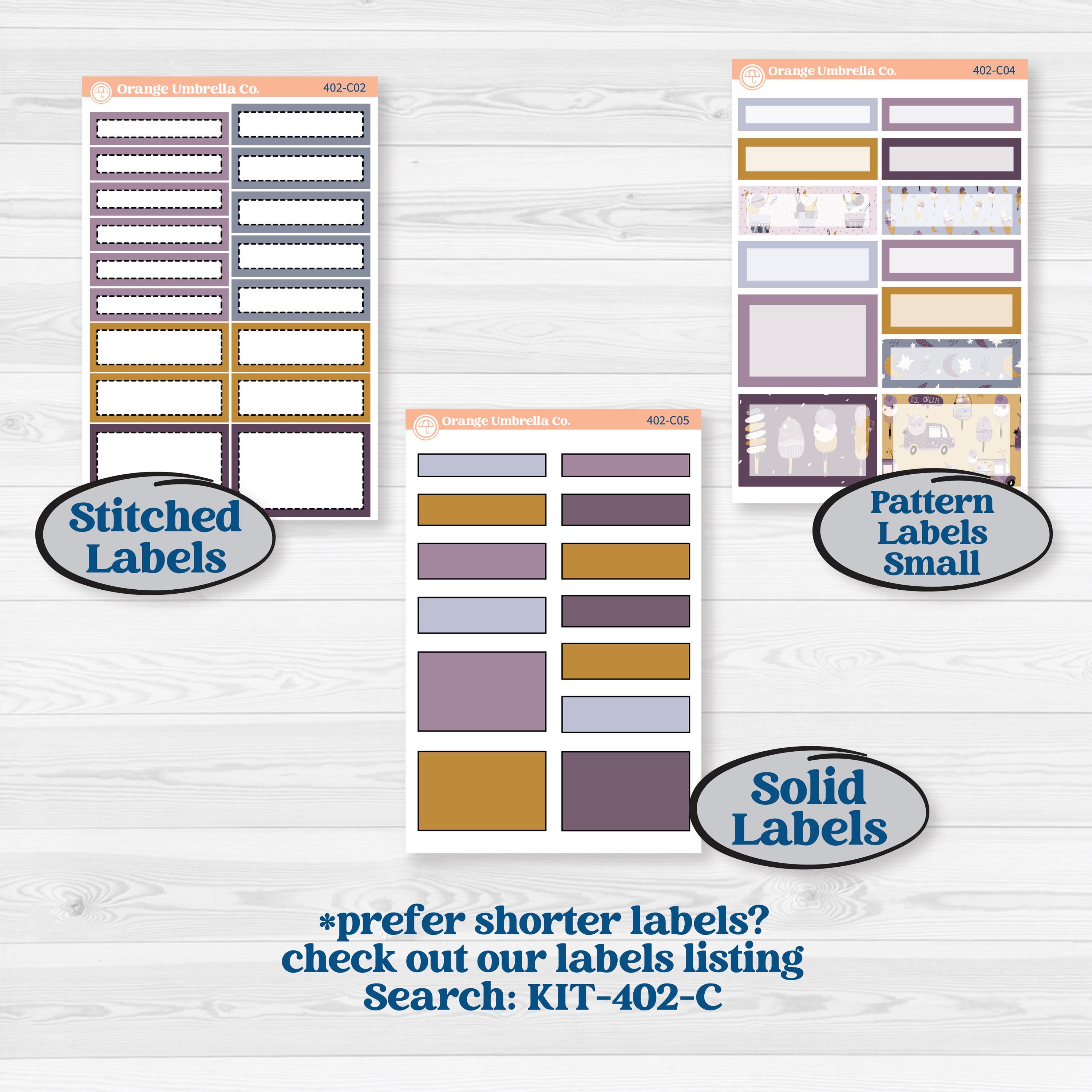 Ice Cream Celestial Kit | 7x9 Erin Condren Daily Duo Planner Kit Stickers | Scoops of Jupiter | KIT-402-M