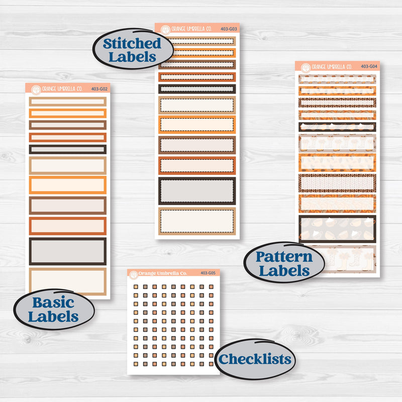Fall Leaves Autumn Kit | A5 Compact Vertical Planner Kit Stickers for Erin Condren | All Fall Down | KIT-403-G