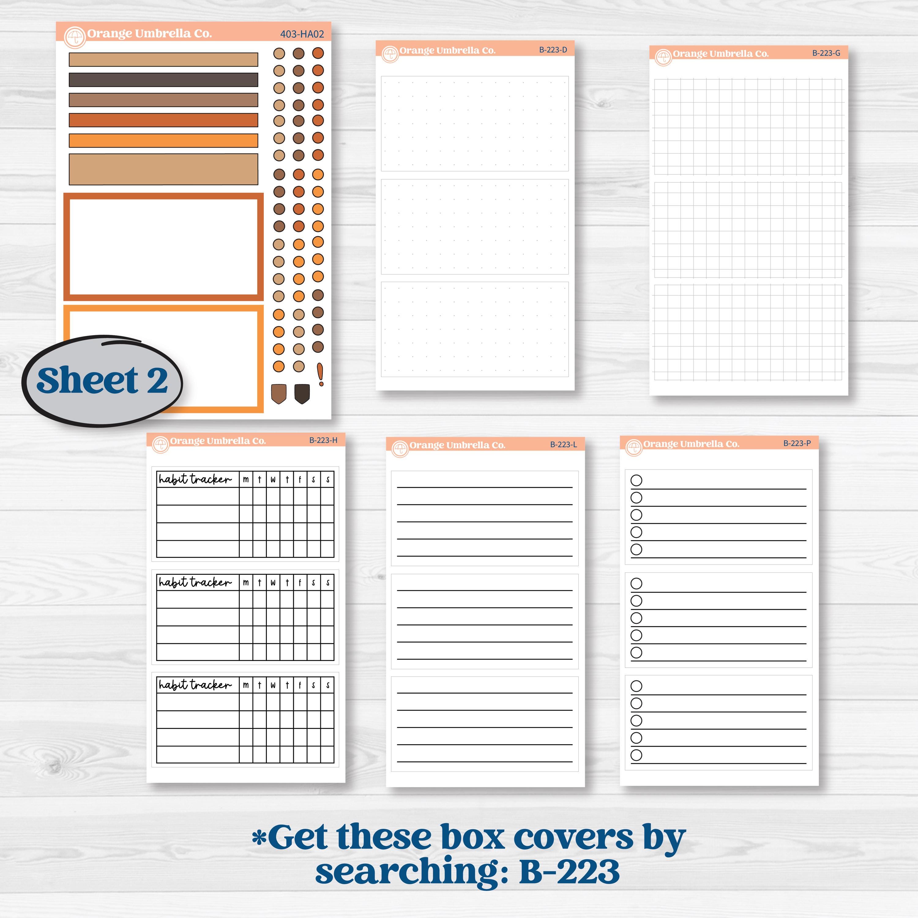 Fall Leaves Autumn Kit | Erin Condren Weekly Dashboard Planner Kit Stickers | All Fall Down | KIT-403-HA