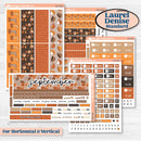 Fall Leaves Autumn Kit | Laurel Denise Standard Vertical & Horizontal Planner Kit Stickers | All Fall Down | KIT-403-Q