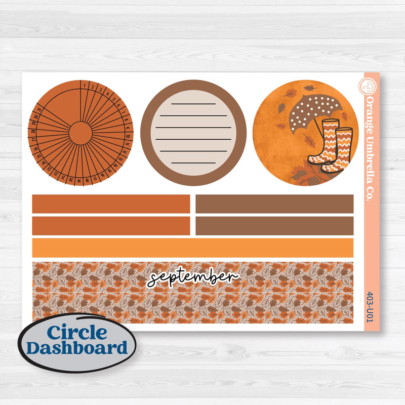 Fall Leaves Autumn Kit | 8.5x11 Plum Monthly & Dashboard Planner Kit Stickers | All Fall Down | KIT-403-U