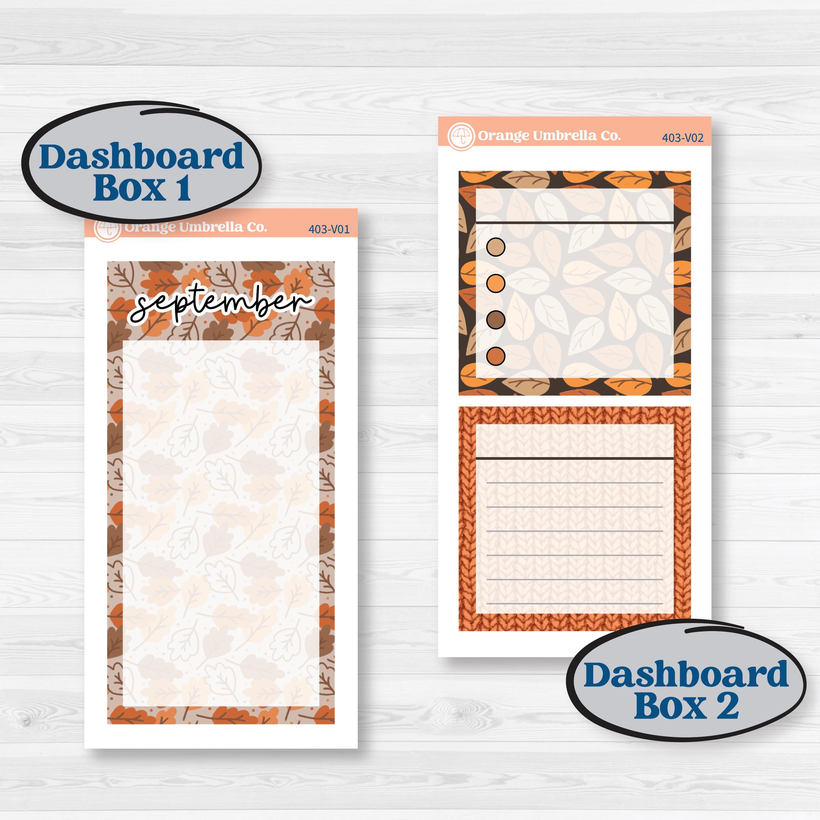 Fall Leaves Autumn Kit | A5 Erin Condren Monthly & Dashboard Sticker Kit | 2024-2025 Planners | All Fall Down | KIT-403-V