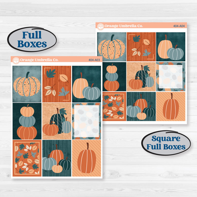 Bold Pumpkin Planner Kit | Weekly Sticker Kit for Vertical Planners like Erin Condren | Perfect Pumpkin | KIT-404-A