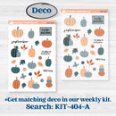 Bold Pumpkin Planner Kit | Journaling Kit Planner Stickers | Perfect Pumpkin | KIT-404-D