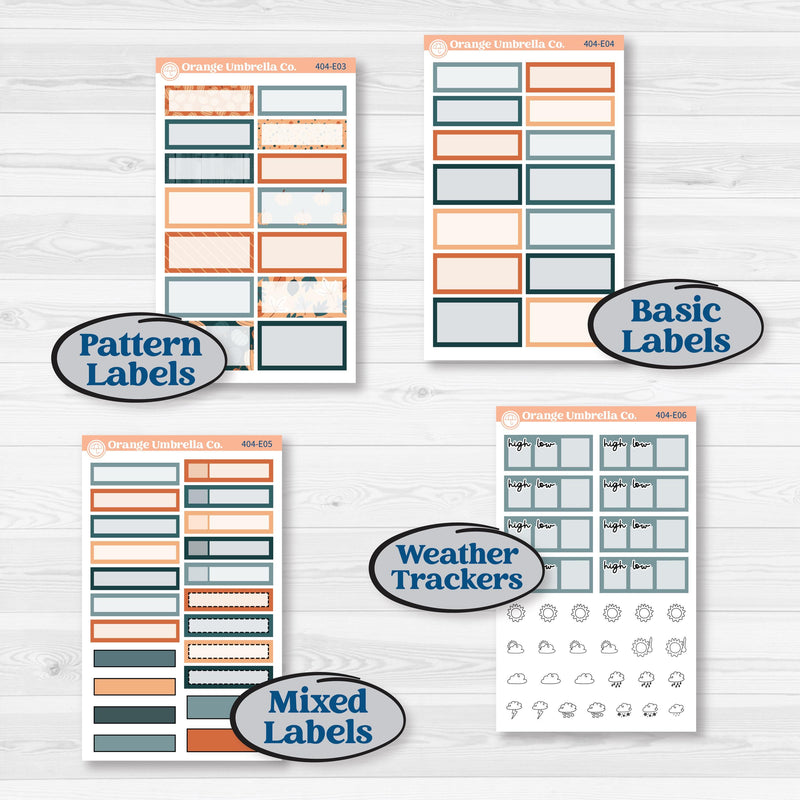 Bold Pumpkin Planner Kit | Hobonichi Cousin Weekly & Daily Planner Kit Stickers | Perfect Pumpkin | KIT-404-E