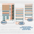 Bold Pumpkin Planner Kit | Erin Condren Weekly Dashboard Planner Kit Stickers | Perfect Pumpkin | KIT-404-HA