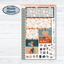 Bold Pumpkin Planner Kit | Plum Vertical Priorities 7x9 Planner Kit Stickers | Perfect Pumpkin | KIT-404-J