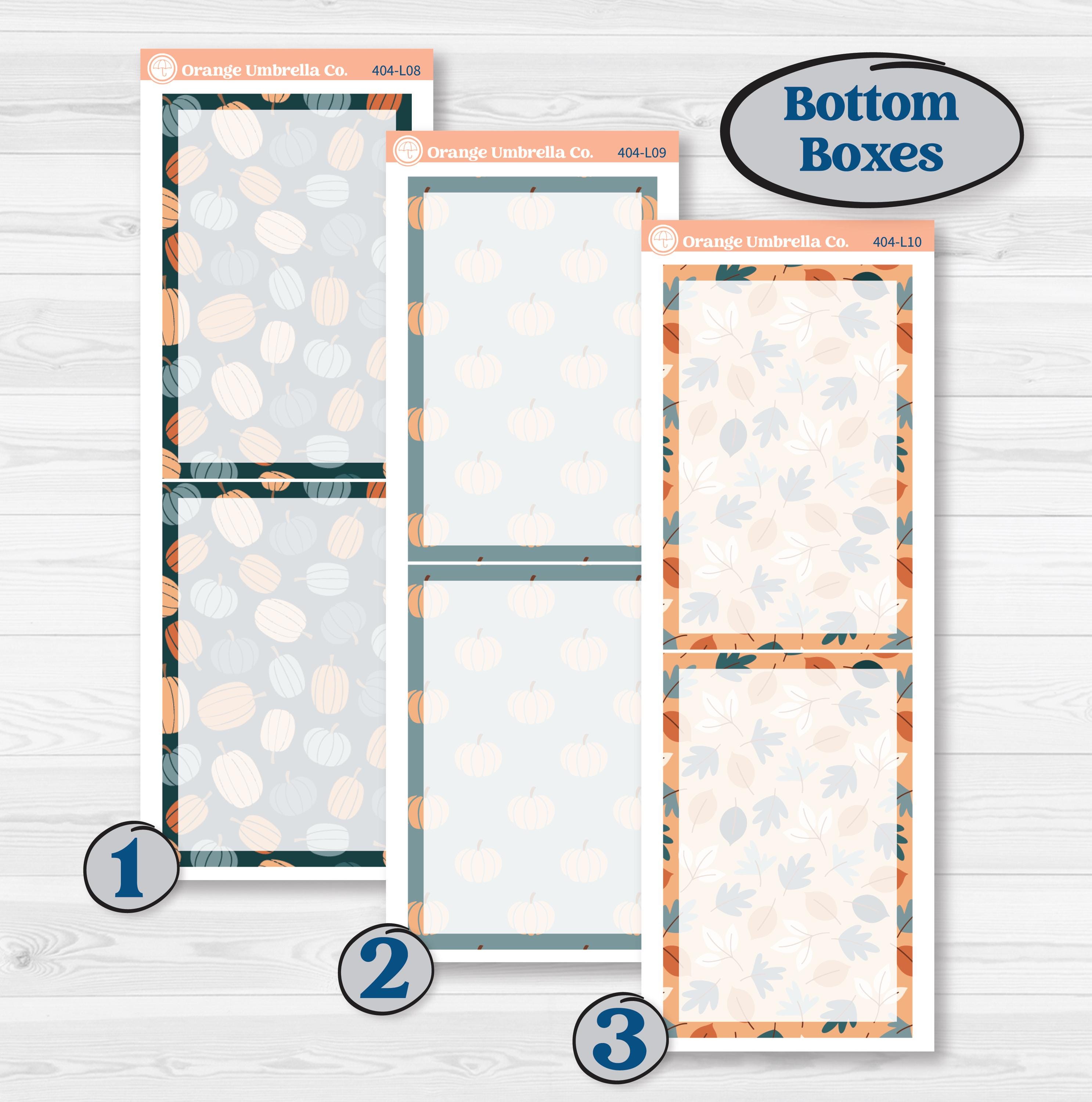 Bold Pumpkin Planner Kit | A5 Daily Duo Planner Kit Stickers | Perfect Pumpkin | KIT-404-L