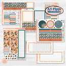 Bold Pumpkin Planner Kit | A5 Plum Monthly & Dashboard Planner Kit Stickers | Perfect Pumpkin | KIT-404-S