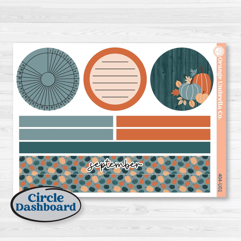Bold Pumpkin Planner Kit | 8.5x11 Plum Monthly & Dashboard Planner Kit Stickers | Perfect Pumpkin | KIT-404-U