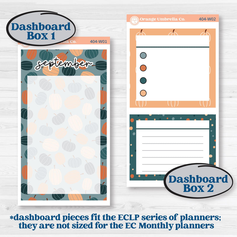 Bold Pumpkin Planner Kit | 7x9 Erin Condren Life Planner Monthly & Dashboard Sticker Kit | 2024-2025 Planners | Perfect Pumpkin | KIT-404-W