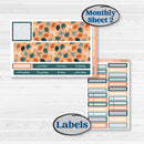 Bold Pumpkin Planner Kit | Hobonichi Cousin Monthly Planner Kit Stickers | Perfect Pumpkin | KIT-404-Y