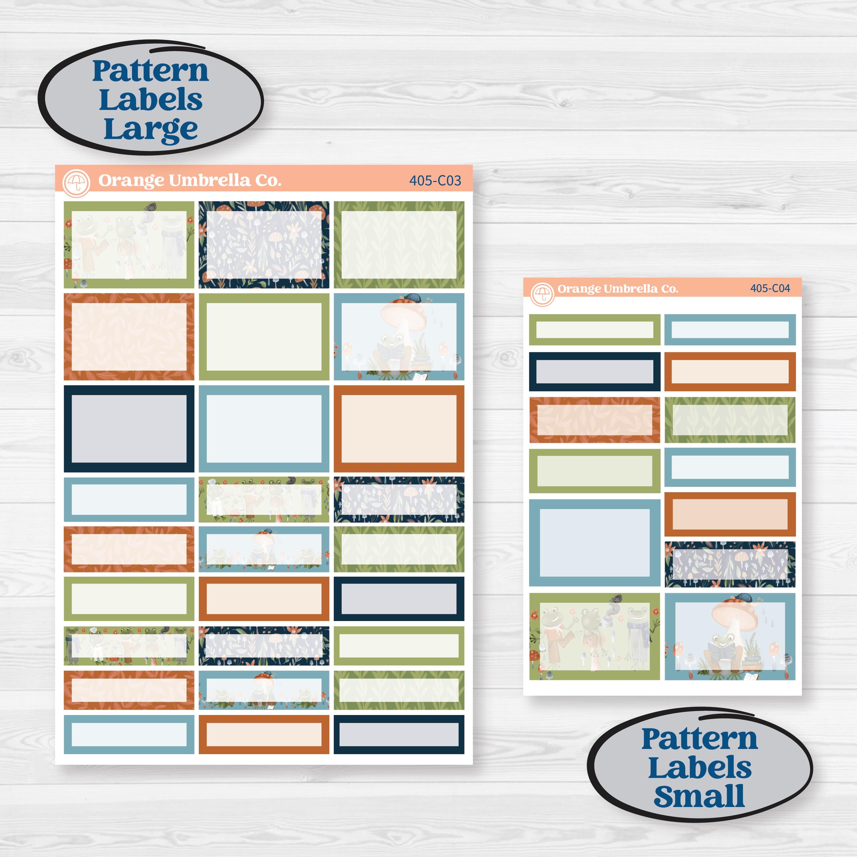 Woodland Frog Planner Kit | Weekly Add-On Labels Planner Kit Stickers | Cameron | KIT-405-C