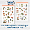 Woodland Frog Planner Kit | Journaling Kit Planner Stickers | Cameron | KIT-405-D