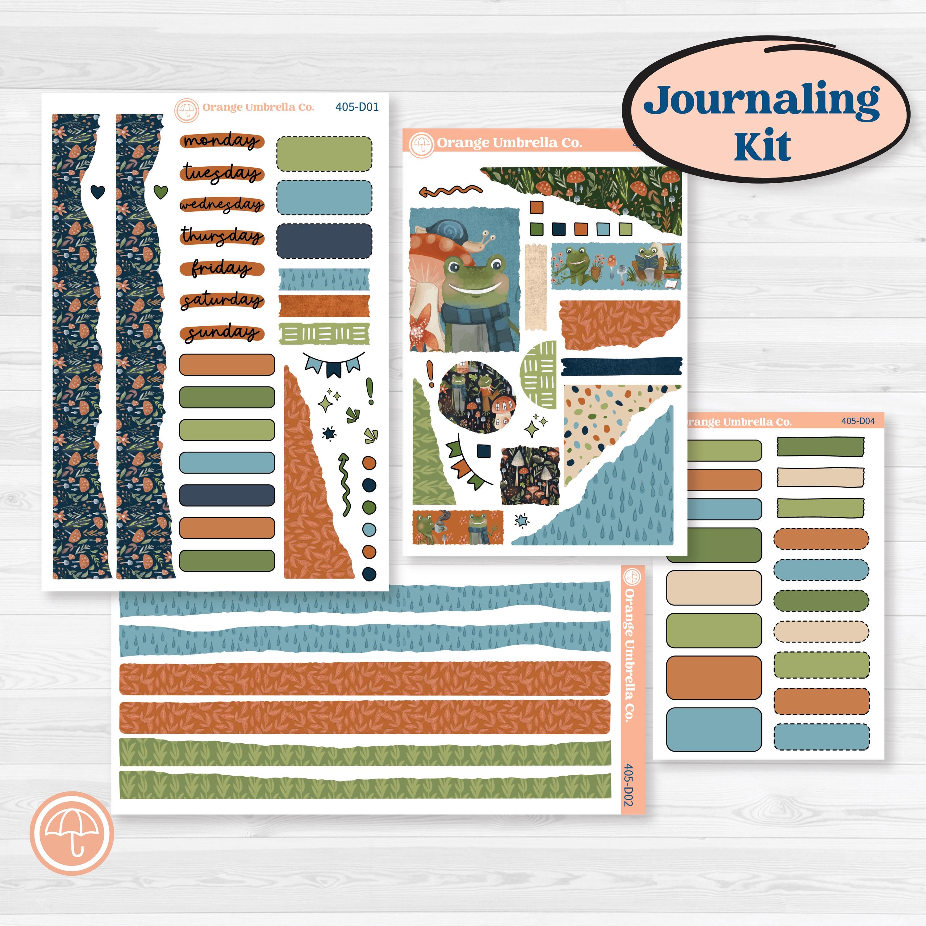 Woodland Frog Planner Kit | Journaling Kit Planner Stickers | Cameron | KIT-405-D