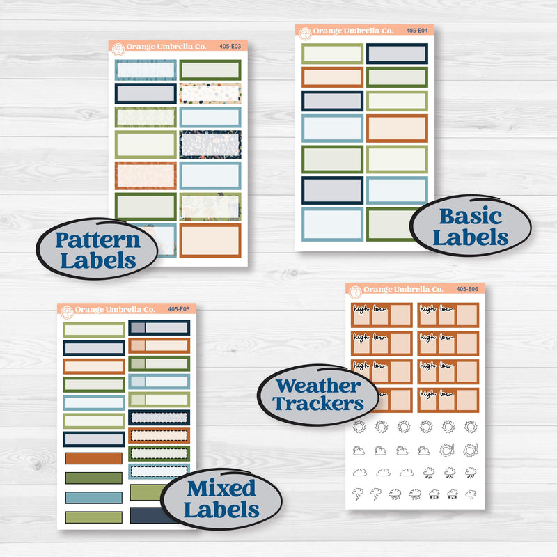 Woodland Frog Planner Kit | Hobonichi Cousin Weekly & Daily Planner Kit Stickers | Cameron | KIT-405-E