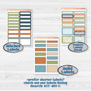 Woodland Frog Planner Kit | A5 Compact Vertical Planner Kit Stickers for Erin Condren | Cameron | KIT-405-G