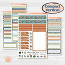 Woodland Frog Planner Kit | A5 Compact Vertical Planner Kit Stickers for Erin Condren | Cameron | KIT-405-G