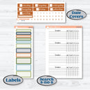 Woodland Frog Planner Kit | Plum Vertical Priorities 7x9 Planner Kit Stickers | Cameron | KIT-405-J