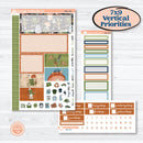 Woodland Frog Planner Kit | Plum Vertical Priorities 7x9 Planner Kit Stickers | Cameron | KIT-405-J