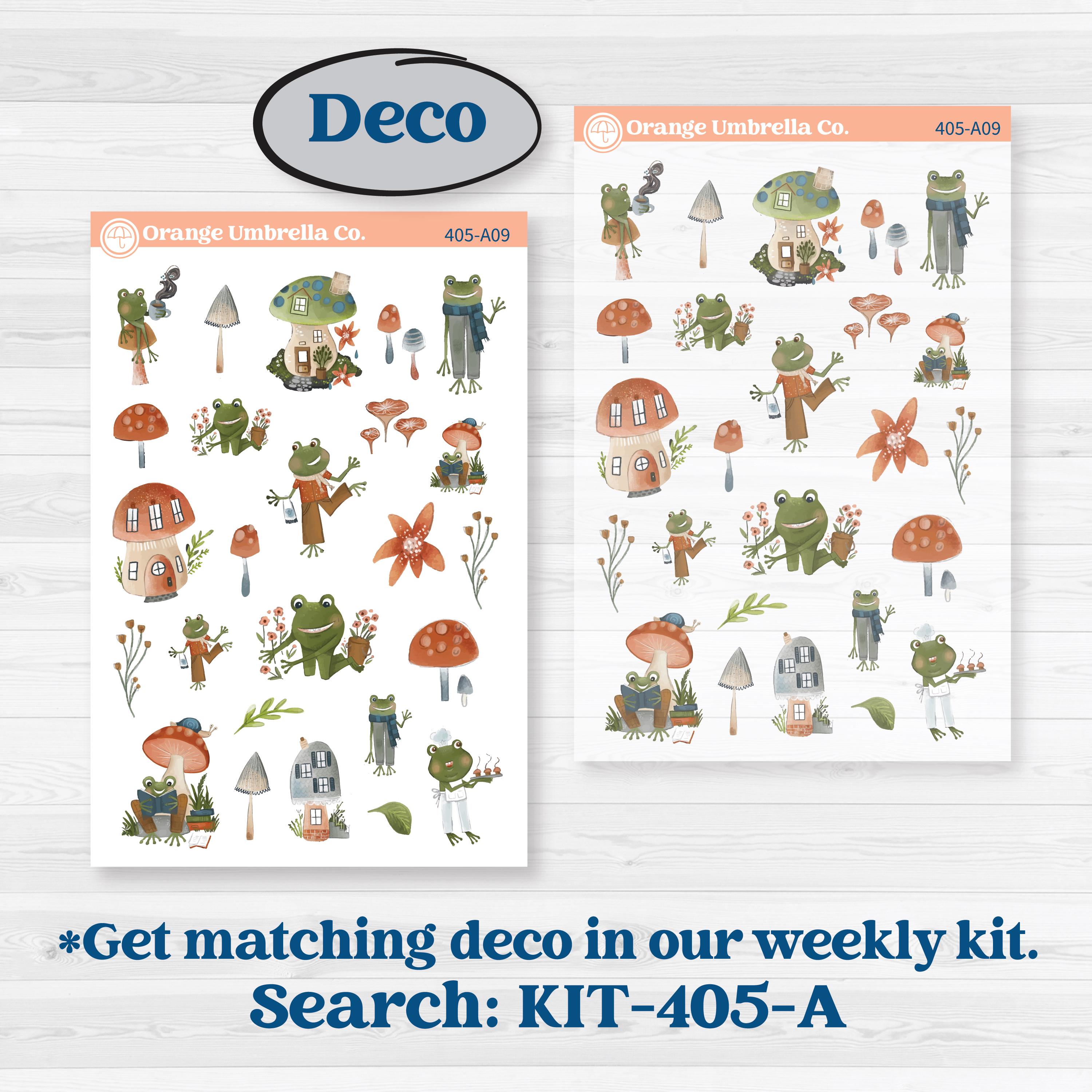 Woodland Frog Planner Kit | Freestyle Kit Any Planner Kit Stickers | Cameron | KIT-405-K