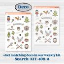 Wilderness Fall Stickers | Freestyle Kit Any Planner Kit Stickers | Lumberjack | KIT-406-K