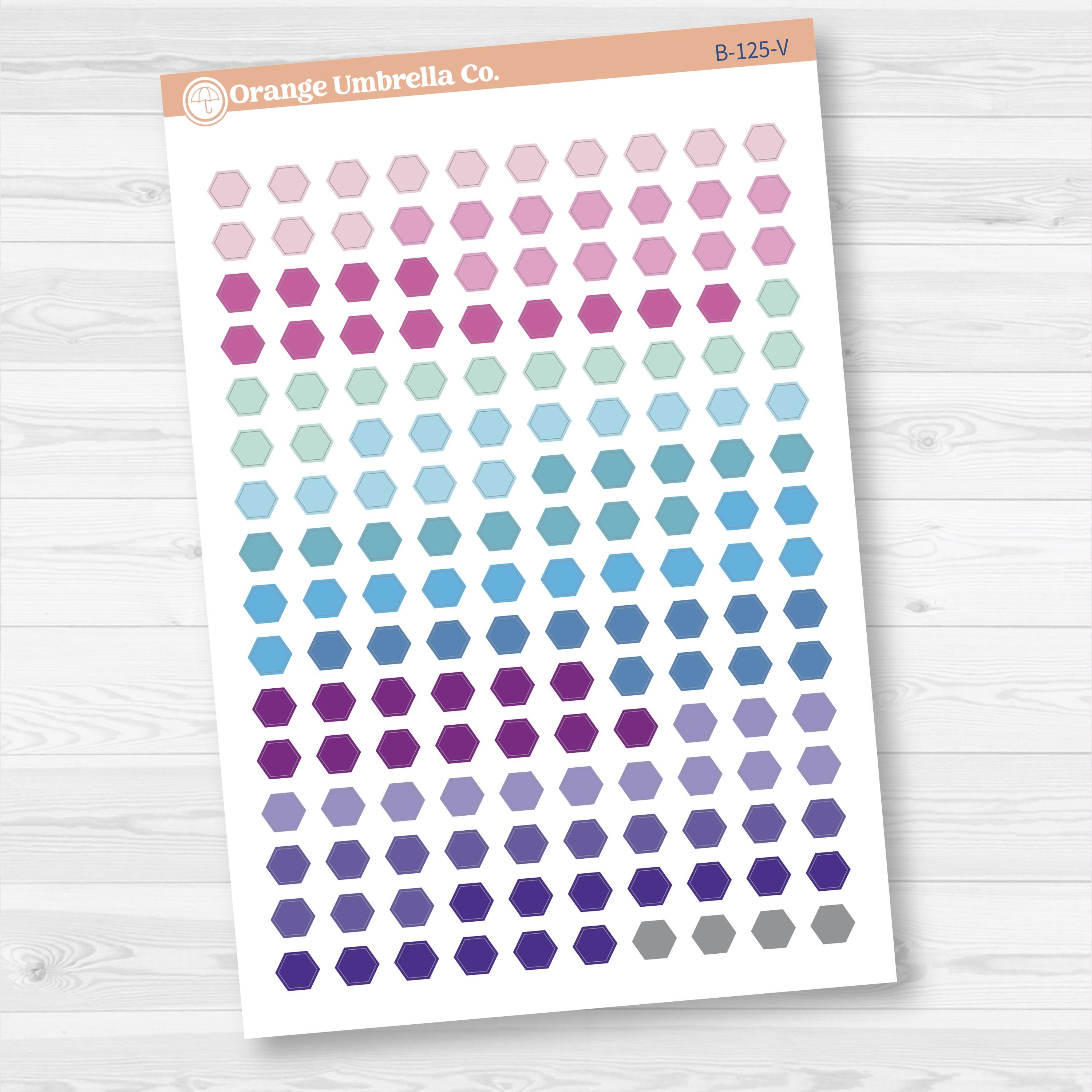Hexagon - Tiny Planner Stickers | Clear Matte | B-125-CM