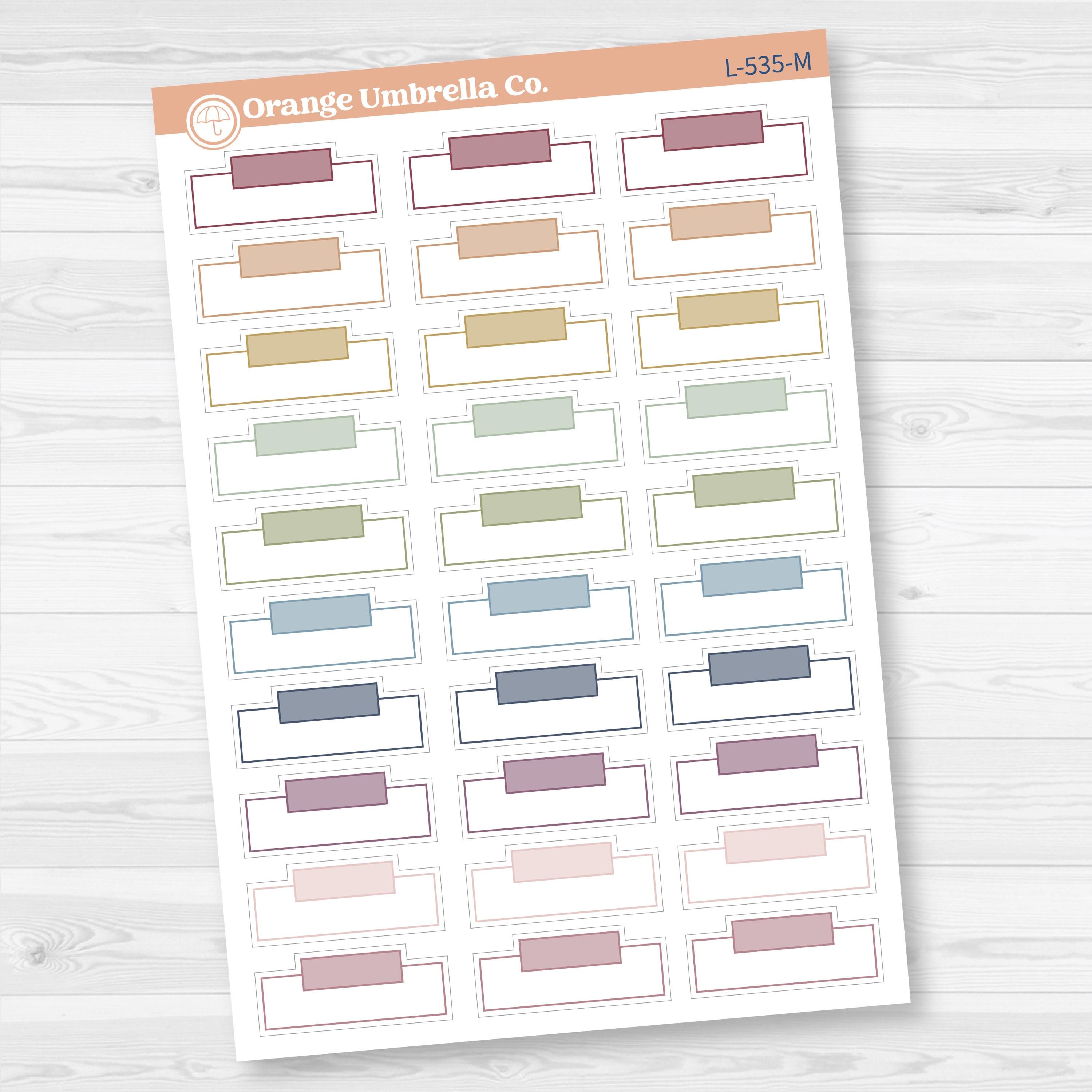 Hobonichi Cousin Labels | Functional Weekly Planner Stickers | L-535