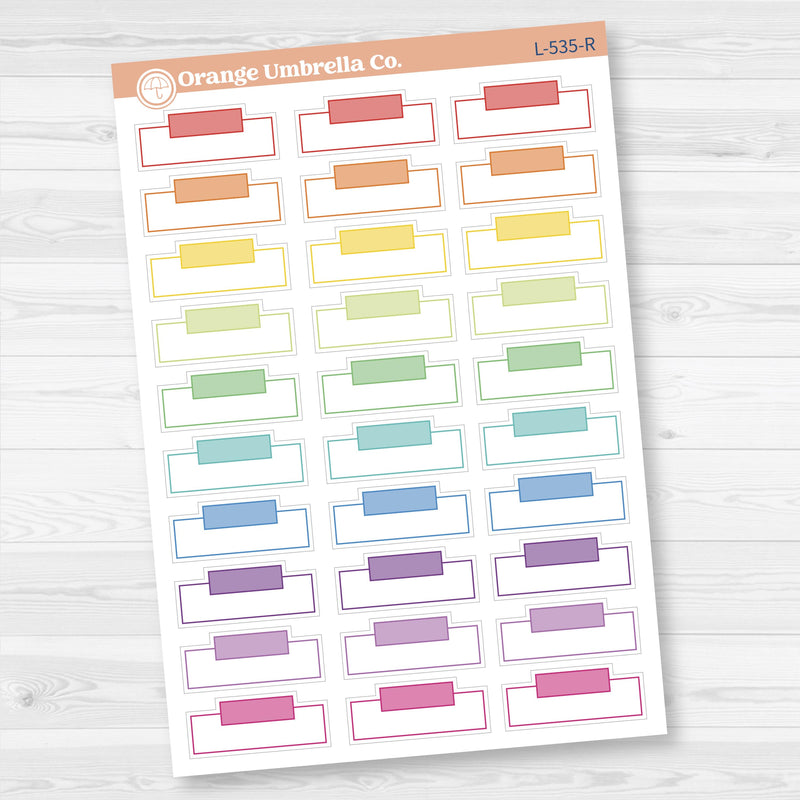 Hobonichi Cousin Labels | Functional Weekly Planner Stickers | L-535