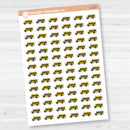 School Bus Icon Planner Stickers | School Related Icons | I-157