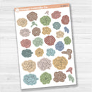 Peony Floral Deco Stickers | Decorative Planner Stickers | D-368