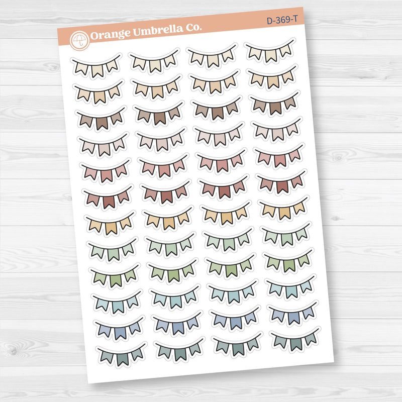 Pennant Banner Planner Deco | Decorative Planner Stickers | D-369