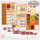 Colorful Autumn Stickers | Weekly Sticker Kit for Vertical Planners like Erin Condren | Vivid | KIT-407-A